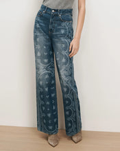 Load image into Gallery viewer, Veronica Beard Taylor Bandana Wide-Leg Jean - Indigo