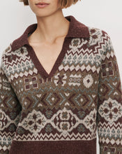 Load image into Gallery viewer, Veronica Beard Catania Fair Isle Sweater -  Burgundy Multi