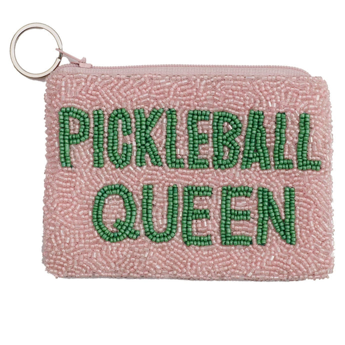 Tiana Designs Pickleball Queen Beaded Coin Purse - Pink
