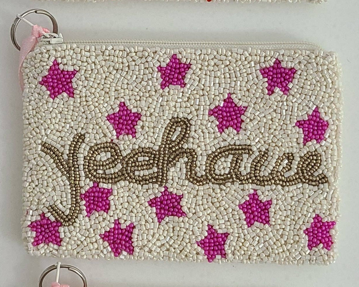 Tiana Designs Yeehaw Stars Beaded Coin Purse - Fuchsia/Silver