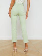 Load image into Gallery viewer, L&#39;Agence Alexia Cropped Cigarette Jean - Laurel Green
