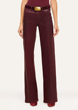 Load image into Gallery viewer, L'Agence Clayton Coated Wide-Leg Jean - Deep Sangria Coated