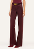 L'Agence Clayton Coated Wide-Leg Jean - Deep Sangria Coated