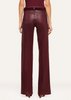 L'Agence Clayton Coated Wide-Leg Jean - Deep Sangria Coated