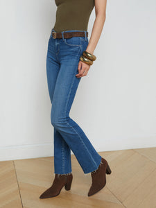 L'Agence Sneeki Low-Rise Straight-Leg Jean - Stockton