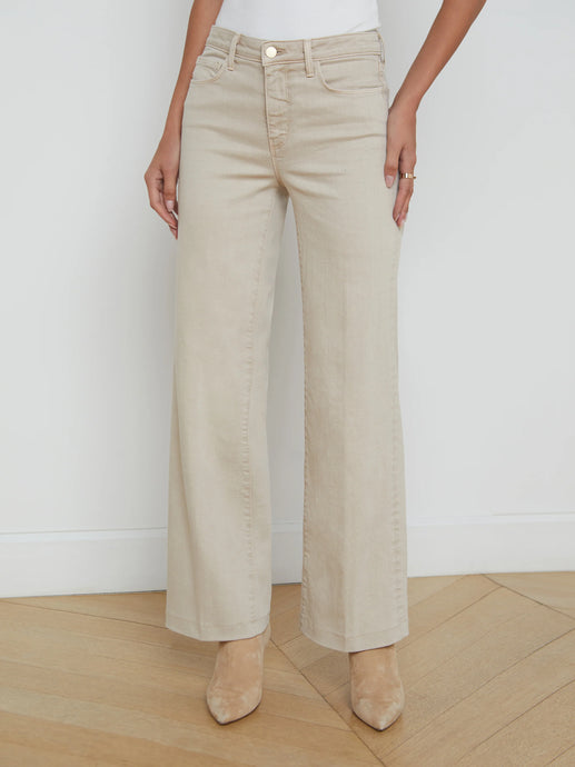 L'Agence Scottie Wide-Leg Jean - Biscuit