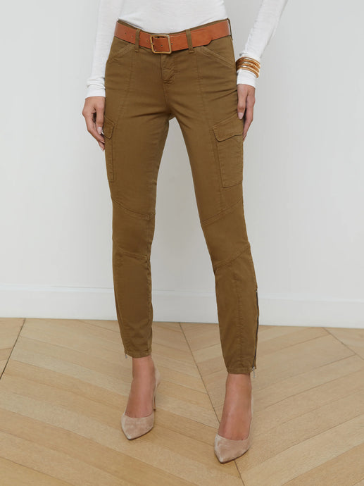 L'Agence Patton Cargo Skinny Pant - Brown Olive