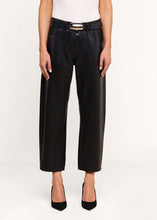 Load image into Gallery viewer, L'Agence Mallis Coated Bow-Leg Jean - Noir Coated