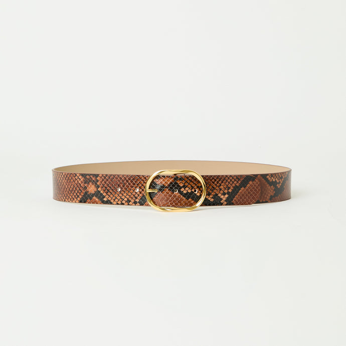 B-Low the Belt Kyra Python Leather Belt - Cognac Gold