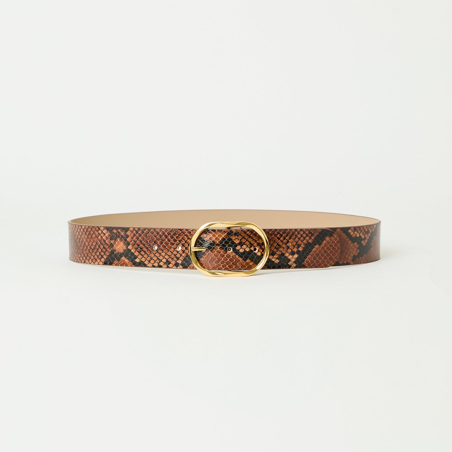 B-Low the Belt Kyra Python Leather Belt - Cognac Gold