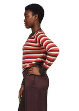 Load image into Gallery viewer, Brodie Multi Coloured Crew - Dark Brown/Cherry