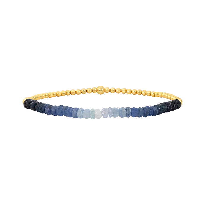 Karen Lazar 2MM Gold Filled Bracelet - BLUE SAPPHIRE OMBRE