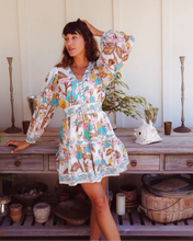 Load image into Gallery viewer, Bell by Alicia Bell Clover Mini Dress - Turquoise Yellow Floral