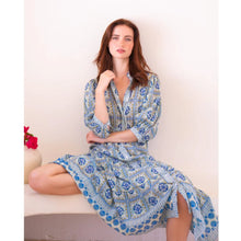 Load image into Gallery viewer, Bell by Alicia Bell Blair Midi Dress - Blue Yellow Motif