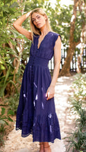 Load image into Gallery viewer, Marea Fiona Dress - Navy Demi Eyelet