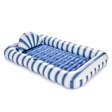 Load image into Gallery viewer, FUNBOY Tanning Pool Lounger - Royal Blue/White Stripe