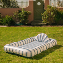 Load image into Gallery viewer, FUNBOY Tanning Pool Lounger - Royal Blue/White Stripe