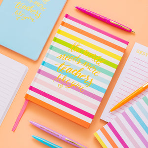 Taylor Elliott Designs Teacher Appreciation Notebook - Rainbow Stripes