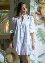 Load image into Gallery viewer, Emily McCarthy Sadie Dress - White Cotton Poplin