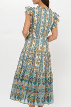 Load image into Gallery viewer, OLIPHANT Cinched Flirty Midi - Taj Blue