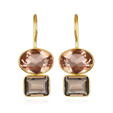 Load image into Gallery viewer, Amelia Rose Double Valencia Earrings - Champagne &amp; Smoky