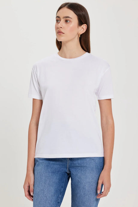 Goldie Organic Girlfriend Tee - White