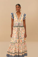 Load image into Gallery viewer, Farm Rio Cream Superbloom Tapestry Maxi Dress