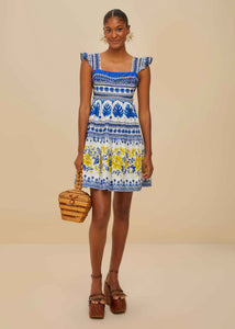 Farm Rio Zuli Off White Mini Dress