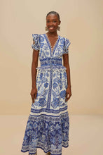 Load image into Gallery viewer, Farm Rio Shell Garden Off-White Maxi Dress