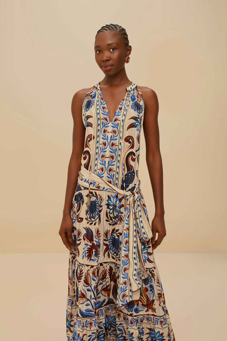 Farm Rio Nature Land Sand Maxi Dress