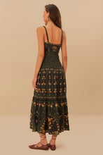 Load image into Gallery viewer, Farm Rio Flowers Arch Black Sleeveless Maxi Dress