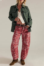 Load image into Gallery viewer, Soli Echo - Paisley Print Barrel Pants: BROWN / S