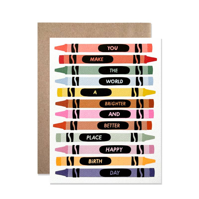 Hartland Cards Brighter and Better Crayons Birthday Card