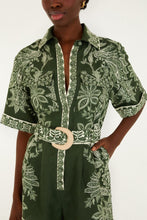 Load image into Gallery viewer, Farm Rio Dark Green Miranda Belted Romper