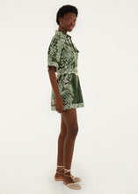 Load image into Gallery viewer, Farm Rio Dark Green Miranda Belted Romper