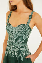 Load image into Gallery viewer, Farm Rio Dark Green Miranda Buckles Maxi Dress