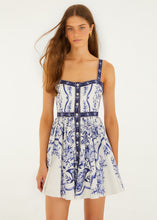 Load image into Gallery viewer, Farm Rio Porcelain Garden Off-White Sleeveless Mini Dress