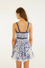 Load image into Gallery viewer, Farm Rio Porcelain Garden Off-White Sleeveless Mini Dress