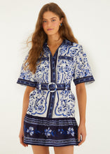 Load image into Gallery viewer, Farm Rio Porcelain Garden Off-White Mini Dress