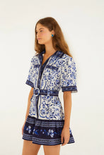 Load image into Gallery viewer, Farm Rio Porcelain Garden Off-White Mini Dress