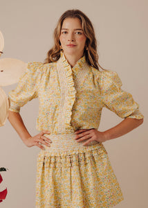 Love the Label Zuri Top - Mrs Stoneley Yellow