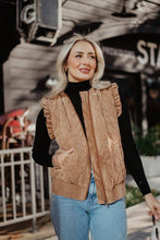 Load image into Gallery viewer, Katydid Garment Washed Quilted Ruffle Sleeve Vests - 2 Colors