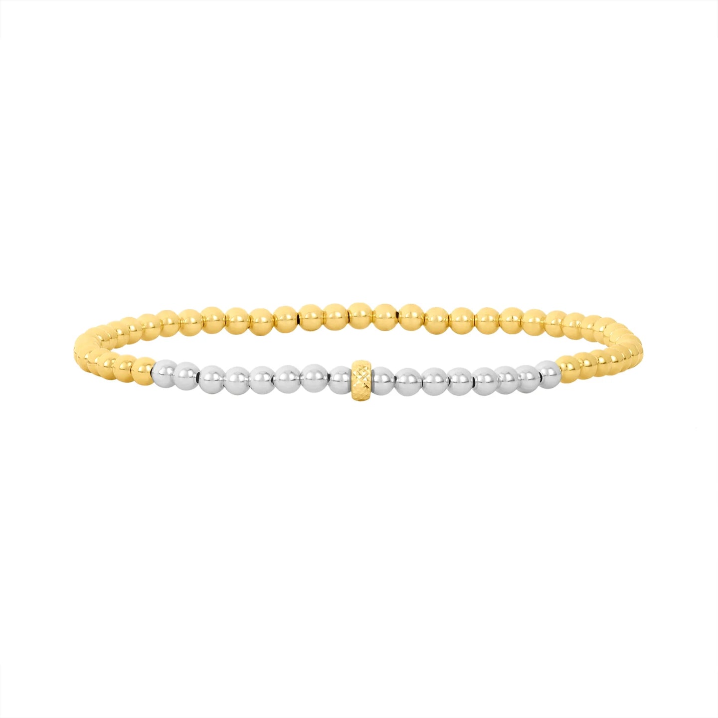 Karen Lazar 3MM Filled Bracelet w/3MM Sterling Silver & 14K Gold Rondelle