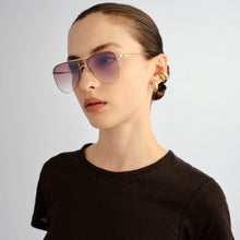 Load image into Gallery viewer, Le Specs The Prince - Gold Brown Grad Flash Mirror