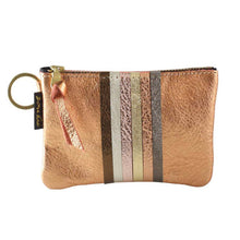 Load image into Gallery viewer, Zina Kao The Kara Metallic Applique Wallet - NEUTRAL RAINBOW