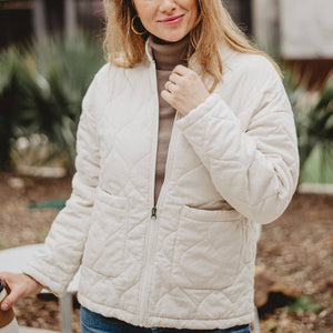 Garment Washed Quilted Jacket - 5 Colors