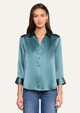 Load image into Gallery viewer, L'Agence Dani Silk Blouse - Cadet Blue