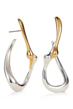 Load image into Gallery viewer, Jenny Bird Egret Hoops - Two-Tone