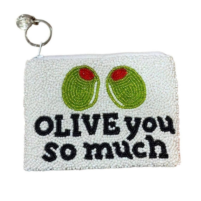 Tiana Designs Beaded Coin Purse - Olive You