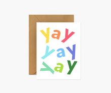 Load image into Gallery viewer, Footnotes Yay Yay Yay Scandi Congrats Greeting Card